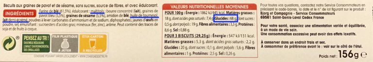 Info biscuit sans sucre